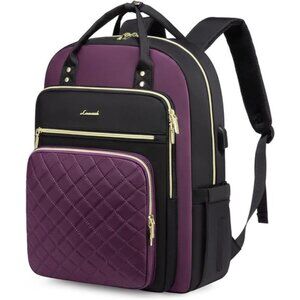 Laptop Backpack Purse for Women, 15.6" Laptop Bag for Travel with USB Port